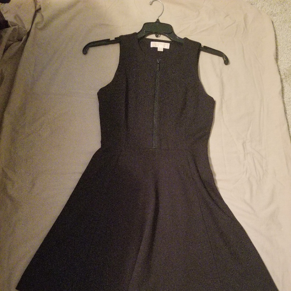 MK black half zip dress